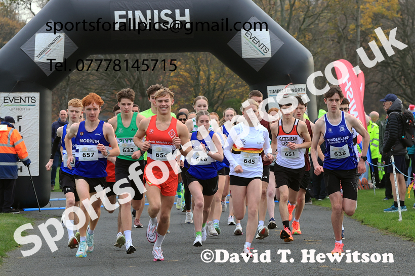 Mens and Womens Under-17s and Under-20s 2025 Heaton Memorial 10k Road Race, Newcastle Town Moor, Sunday, November 9th. Photo: David T. Hewitson/Sports for All Pics